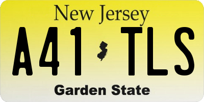 NJ license plate A41TLS