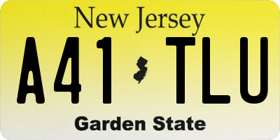 NJ license plate A41TLU