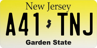 NJ license plate A41TNJ