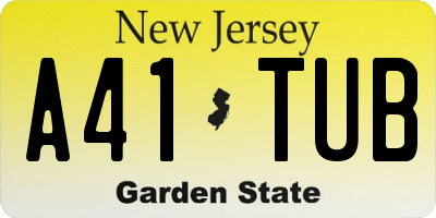 NJ license plate A41TUB
