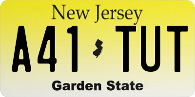 NJ license plate A41TUT