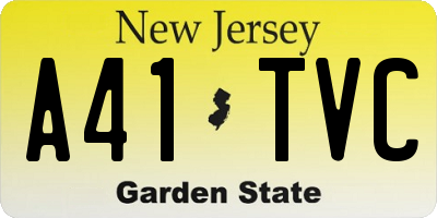 NJ license plate A41TVC