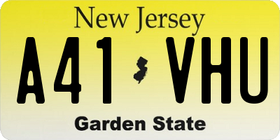 NJ license plate A41VHU