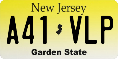 NJ license plate A41VLP