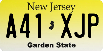 NJ license plate A41XJP