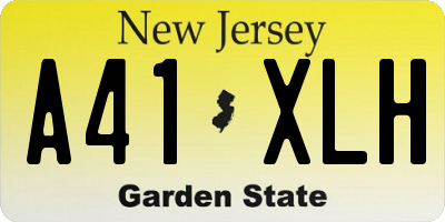 NJ license plate A41XLH