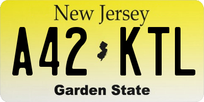 NJ license plate A42KTL