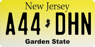 NJ license plate A44DHN