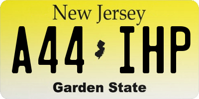 NJ license plate A44IHP