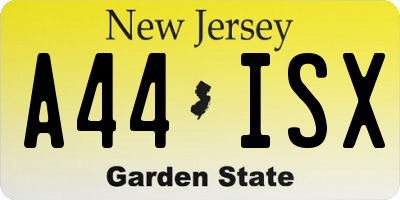 NJ license plate A44ISX