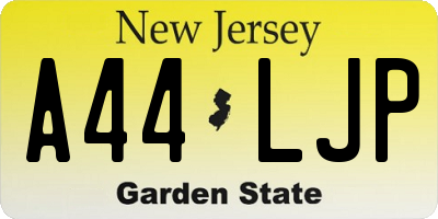 NJ license plate A44LJP