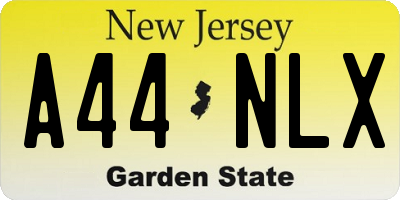 NJ license plate A44NLX