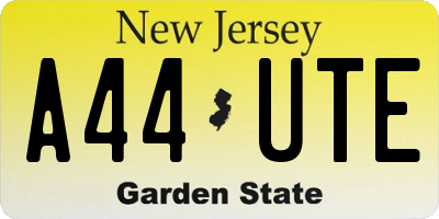 NJ license plate A44UTE