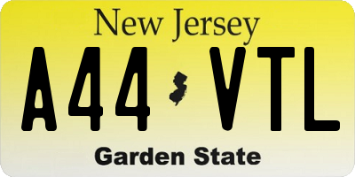 NJ license plate A44VTL