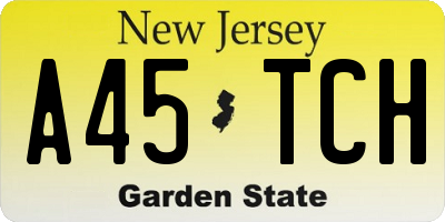 NJ license plate A45TCH