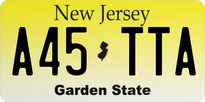 NJ license plate A45TTA