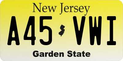NJ license plate A45VWI