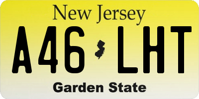 NJ license plate A46LHT