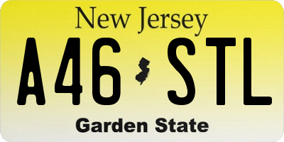 NJ license plate A46STL