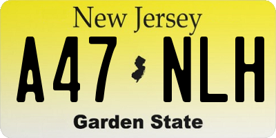 NJ license plate A47NLH