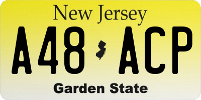 NJ license plate A48ACP