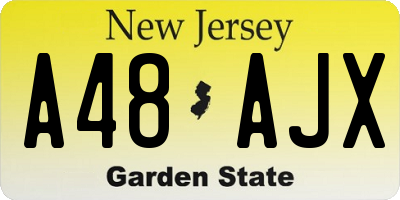 NJ license plate A48AJX