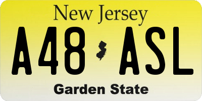 NJ license plate A48ASL