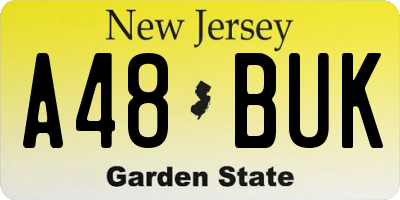 NJ license plate A48BUK