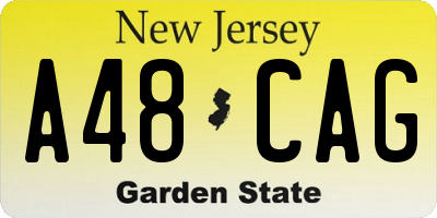 NJ license plate A48CAG