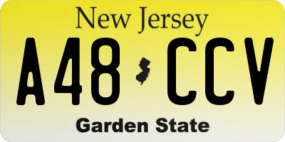 NJ license plate A48CCV