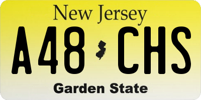 NJ license plate A48CHS