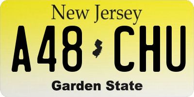NJ license plate A48CHU