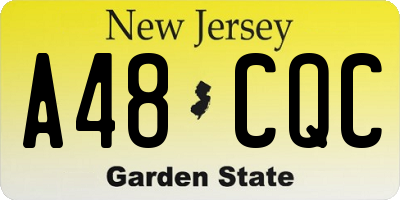 NJ license plate A48CQC