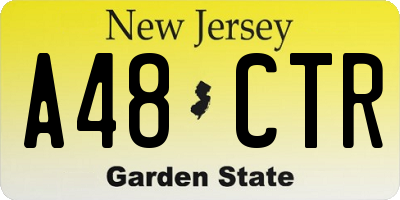 NJ license plate A48CTR