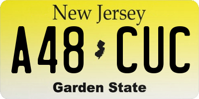 NJ license plate A48CUC