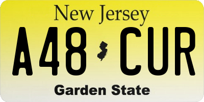 NJ license plate A48CUR