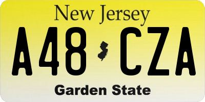 NJ license plate A48CZA