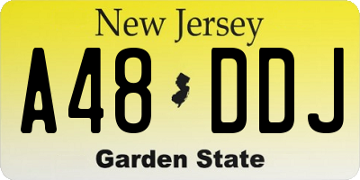 NJ license plate A48DDJ