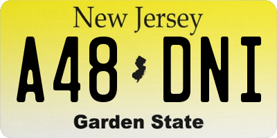 NJ license plate A48DNI
