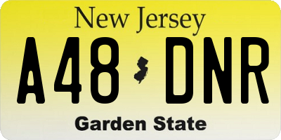 NJ license plate A48DNR