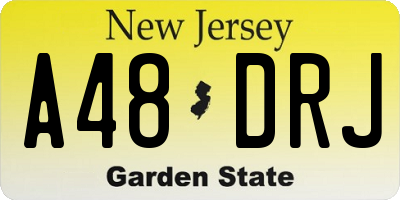 NJ license plate A48DRJ