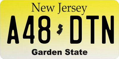 NJ license plate A48DTN
