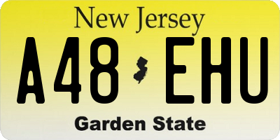 NJ license plate A48EHU