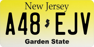 NJ license plate A48EJV