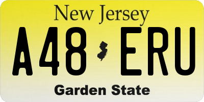 NJ license plate A48ERU