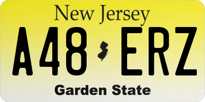 NJ license plate A48ERZ