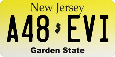 NJ license plate A48EVI
