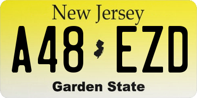 NJ license plate A48EZD