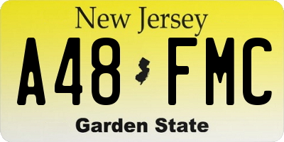 NJ license plate A48FMC