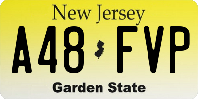 NJ license plate A48FVP